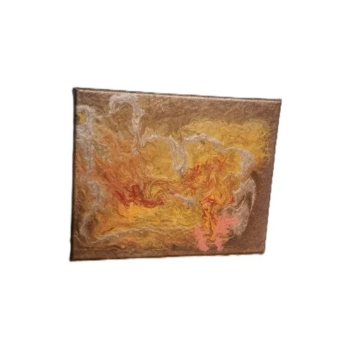 bronze acrylic pour 2