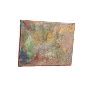 multi coloured metallic acrylic pour