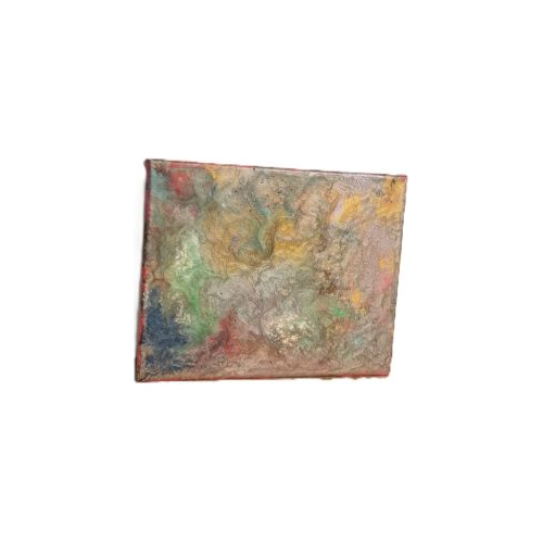multi coloured metallic acrylic pour