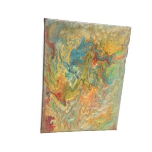 Multicolour metallic acrylic pour 6