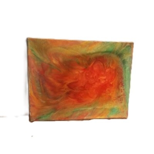 flower metallic acrylic pour