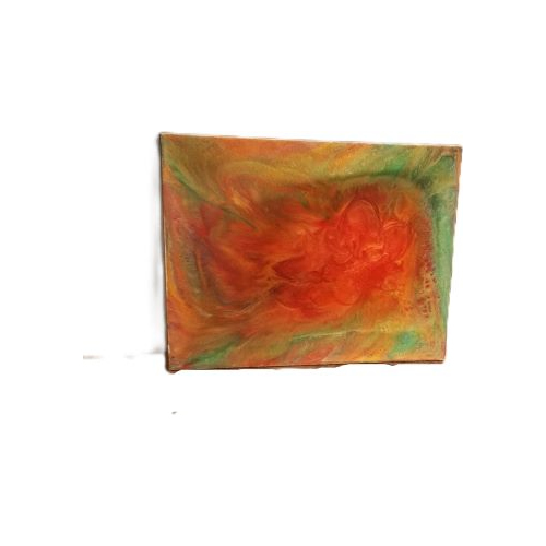 flower metallic acrylic pour
