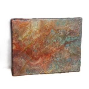 Multi coloured metallic acrylic pour 6