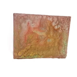 gold metallic acrylic pour canvas 1