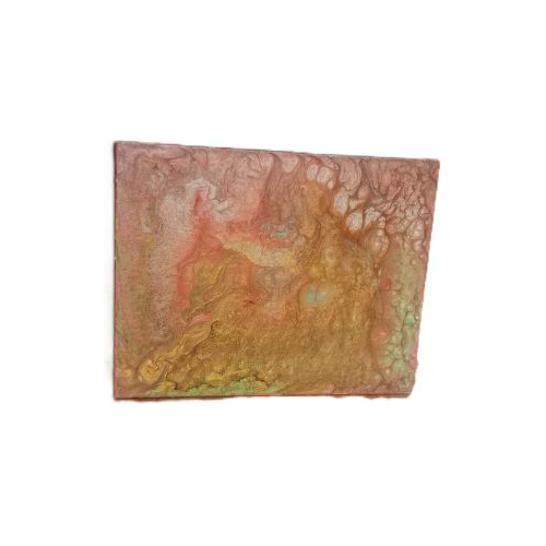 gold metallic acrylic pour canvas 1