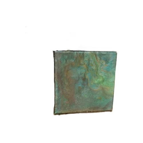 blue green metallic pour