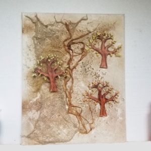 trees mixed media