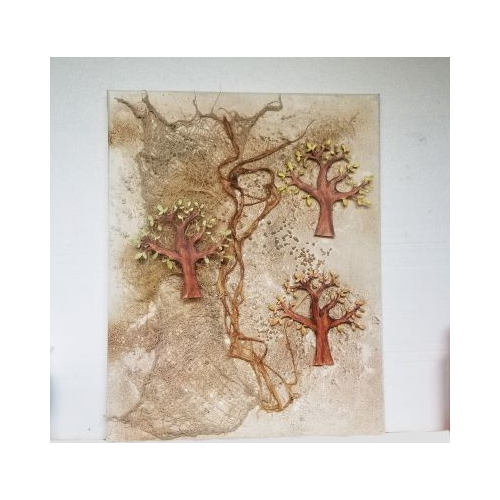 trees mixed media