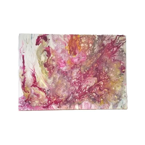 acrylic pour reds