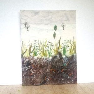 winter mixed media