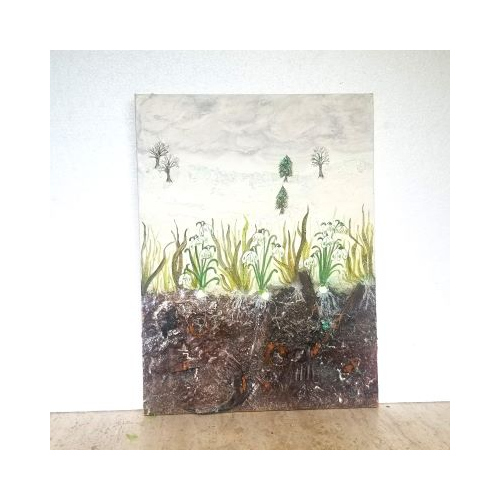 winter mixed media