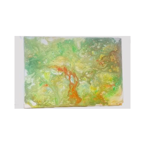 Green acrylic pour medium 1