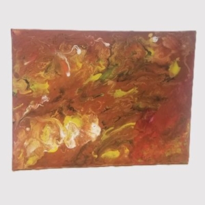 reds acrylic pour 6