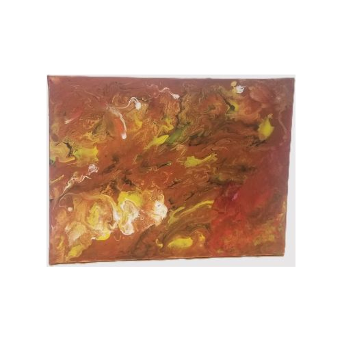 reds acrylic pour 6