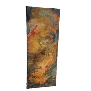 dragon metallic acrylic pour
