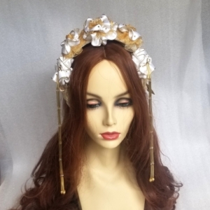 cream and gold headband
