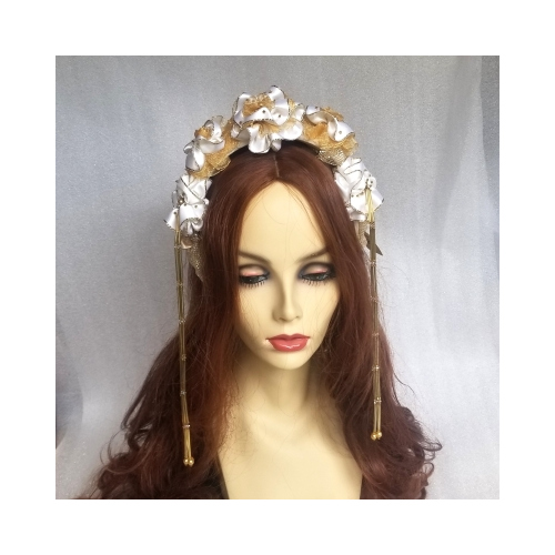 cream and gold headband