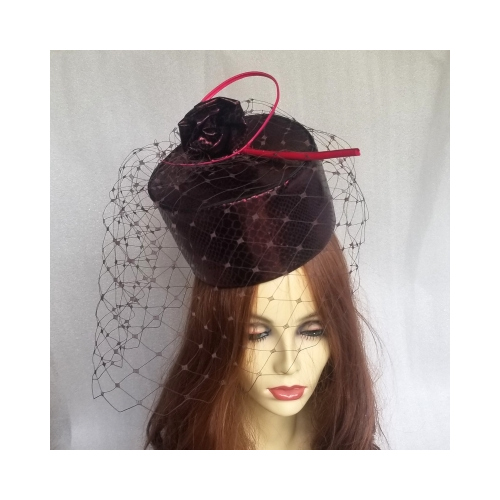 asymmetric pill box hat