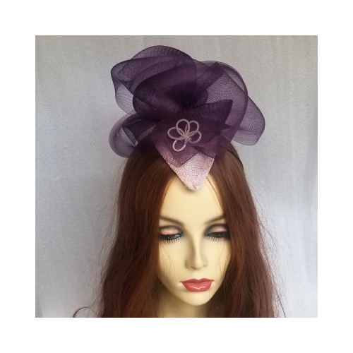 purple fascinator