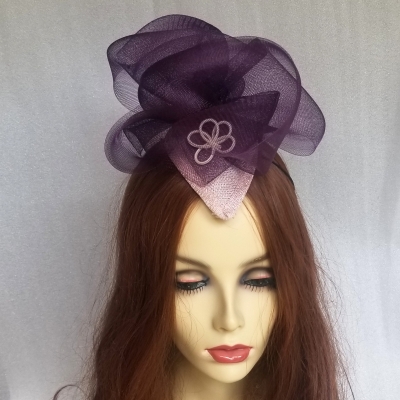 purple fascinator
