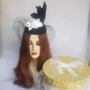 black and white and veil