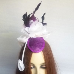 Purple fascinator