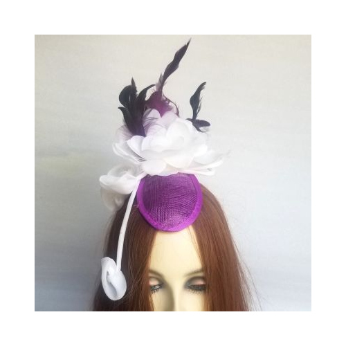 Purple fascinator